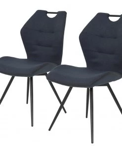 Red Living Polsterstuhl Theres - Nachtblau - 2er Set