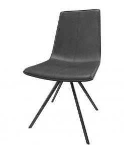 GWINNER Polsterstuhl Aria - Echtleder - Schwarz - Drehbar