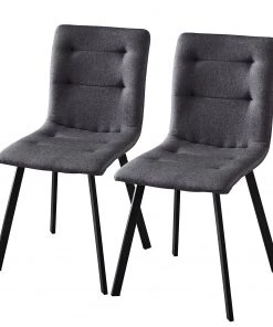 Norrwood Esszimmerstuhl Jana (2er-Set) - Dunkelgrau