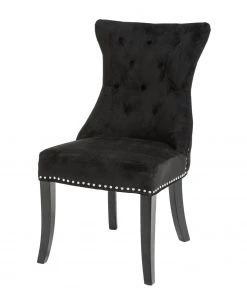 Ars manufacti Esszimmerstuhl Ray - Samt / Birke massiv - Schwarz