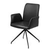 Loftscape Armlehnenstuhl Mailly II - Kunstleder / Eisen - Schwarz