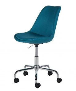 Mørteens Bürodrehstuhl Aledas - Webstoff Cors: Petrol - Chrom glänzend
