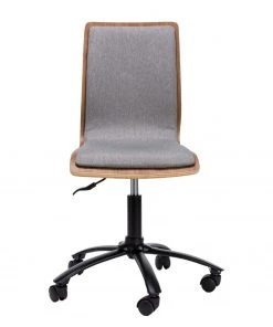 Loftscape Bürodrehstuhl Morez - Mischgewebe / Walnuss Furnier / Eisen - Grau / Walnuss / Schwarz -Deutschland Stühle Verkaufs-Shop 1000278347 210715 11270800090 DETAILS P000000001000278347