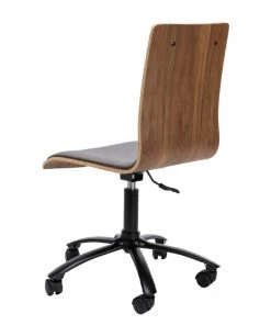 Loftscape Bürodrehstuhl Morez - Mischgewebe / Walnuss Furnier / Eisen - Grau / Walnuss / Schwarz -Deutschland Stühle Verkaufs-Shop 1000278347 210715 11270900091 DETAILS P000000001000278347