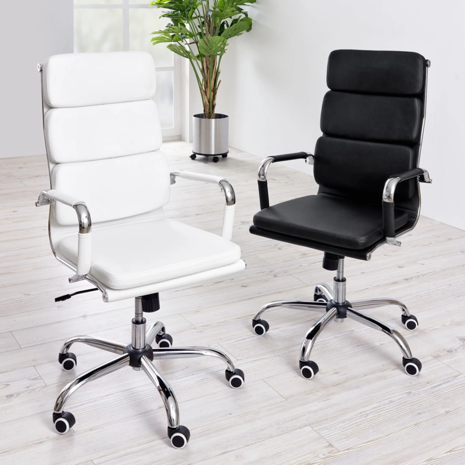 Loftscape Bürodrehstuhl Mike - Weiß 3 Loftscape Bürodrehstuhl Mike - Weiß – Bild 3