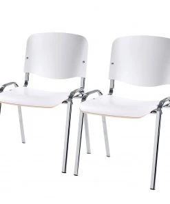 Loftscape Besucherstuhl Mells (2er-Set) - Weiß