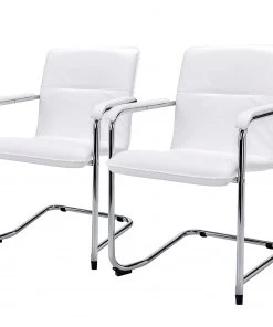 Loftscape Besucherstuhl Miles (2er-Set) - Weiß