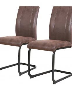 Loftscape Freischwinger Goldfield (2er-Set) - Vintage Braun