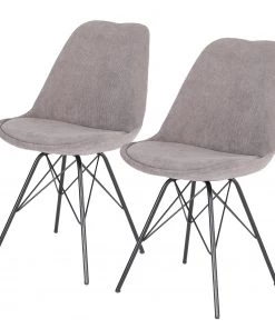 Loftscape Polsterstuhl Flekke II (2er-Set) - Grau