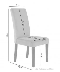 Loftscape Polsterstuhl Talma I (2er-Set) - Grau -Deutschland Stühle Verkaufs-Shop 1000281527 210929 094148000530 SKETCH DETAILS P000000001000281527 sketch