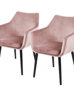 Mørteens Armlehnenstuhl Nicholas V - Samt Kemi: Altrosa - 2er Set