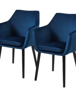 Mørteens Armlehnenstuhl Nicholas V - Samt Kemi: Dunkelblau - 2er Set