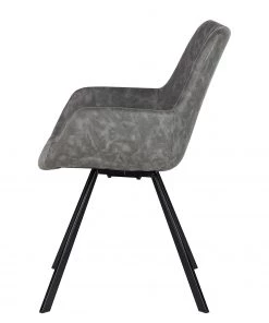 Ars manufacti Armlehnenstuhl Cielo - Kunstleder / Stahl - Vintage Grau / Schwarz 11 Ars manufacti Armlehnenstuhl Cielo - Kunstleder / Stahl - Vintage Grau / Schwarz -Deutschland Stühle Verkaufs-Shop 1000281736 220920 040 DETAILS P000000001000281736