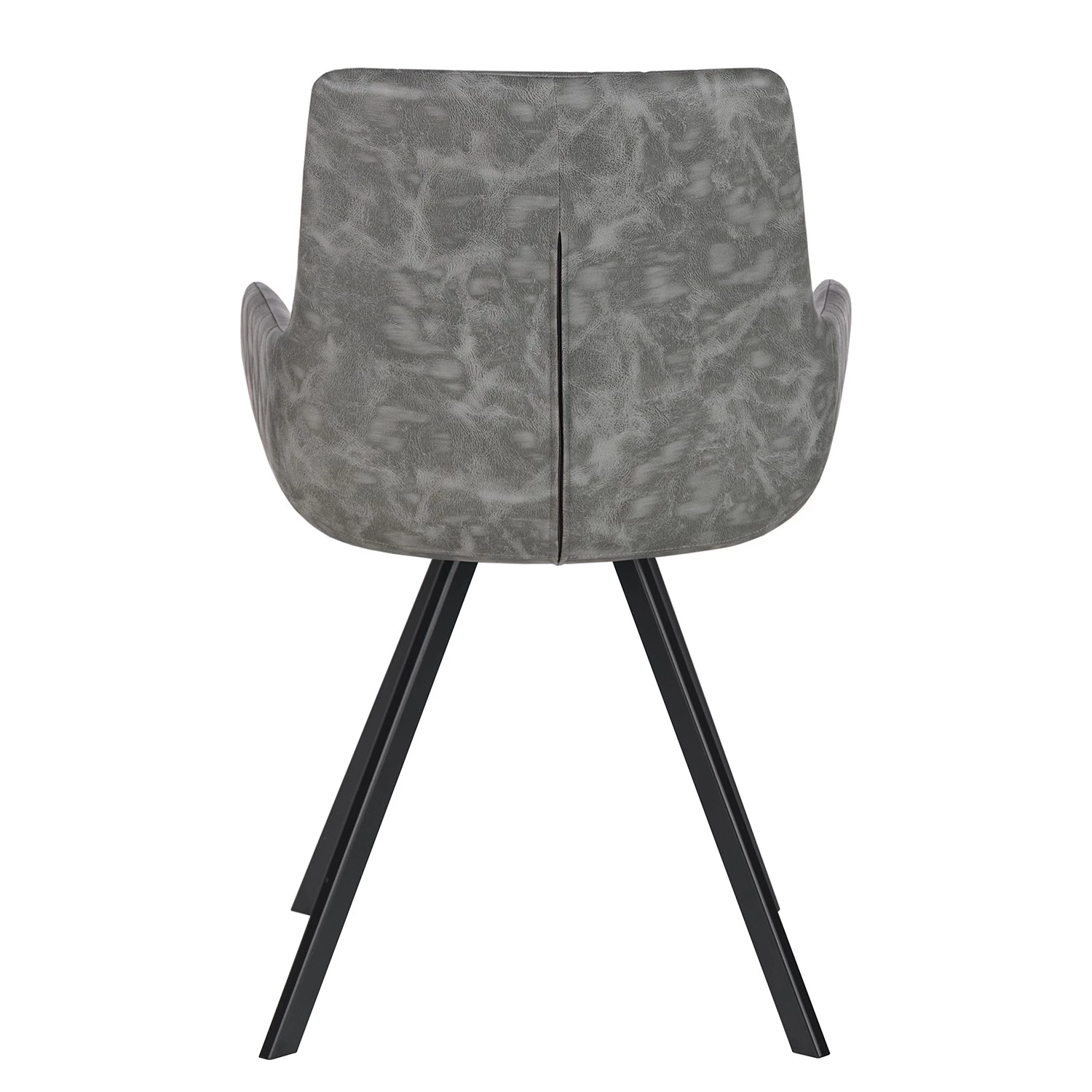 Ars manufacti Armlehnenstuhl Cielo - Kunstleder / Stahl - Vintage Grau / Schwarz 4 Ars manufacti Armlehnenstuhl Cielo - Kunstleder / Stahl - Vintage Grau / Schwarz – Bild 4