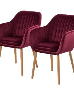 Mørteens Armlehnenstuhl Tilanda - Samt Kemi: Bordeaux - 2er Set