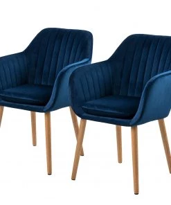 Mørteens Armlehnenstuhl Tilanda - Samt Kemi: Dunkelblau - 2er Set