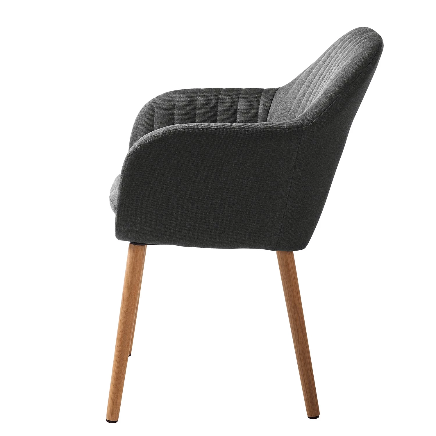 Mørteens Armlehnenstuhl Tilanda - Webstoff Cors: Dunkelgrau - 2er Set 4 Mørteens Armlehnenstuhl Tilanda - Webstoff Cors: Dunkelgrau - 2er Set – Bild 4