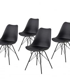 Fredriks Esszimmerstuhl Bonito - Schwarz - 4er Set