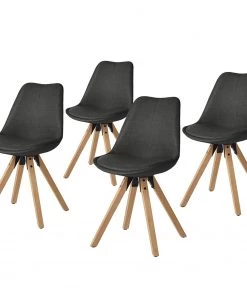 Mørteens Polsterstuhl Aledas II - Webstoff Cors: Anthrazit - 4er Set