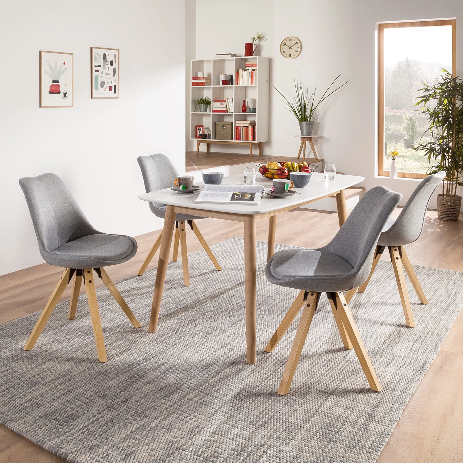 Mørteens Polsterstuhl Aledas II - Webstoff Cors: Granit - 4er Set 2 Mørteens Polsterstuhl Aledas II - Webstoff Cors: Granit - 4er Set – Bild 2