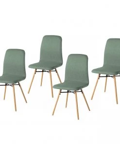 Mørteens Polsterstuhl Daleras - Webstoff Cors: Mintgrau - 4er Set