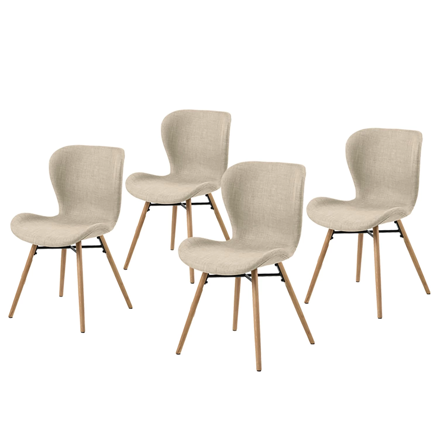 Mørteens Polsterstuhl Livaras - Webstoff / Buche massiv - Webstoff Radis: Creme - 4er Set 1 Mørteens Polsterstuhl Livaras - Webstoff / Buche massiv - Webstoff Radis: Creme - 4er Set