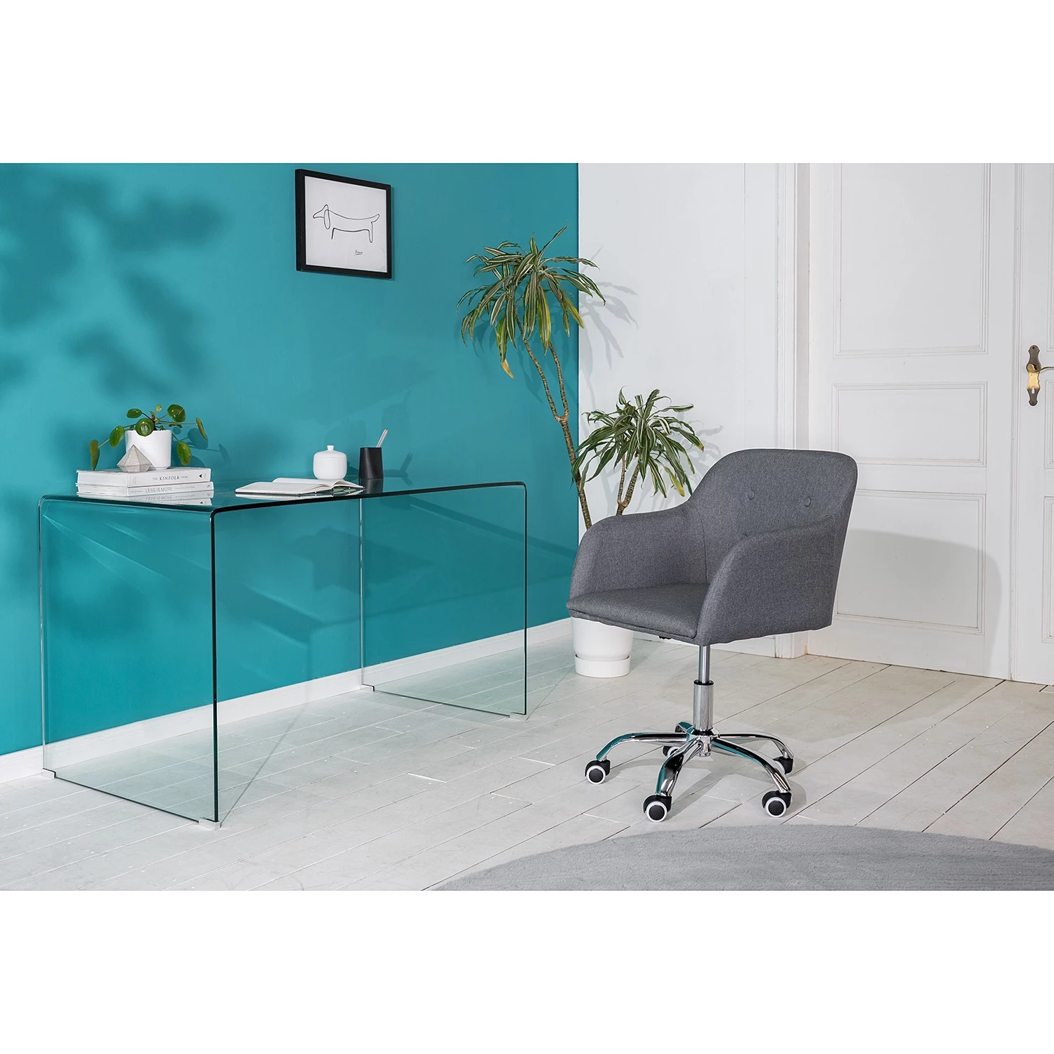 Furnitive Bürostuhl Emalia - Grau 2 Furnitive Bürostuhl Emalia - Grau – Bild 2