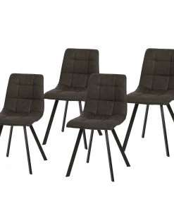 Ars manufacti Polsterstuhl Donnell - Anthrazit - 4er Set