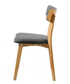 Mørteens Esszimmerstuhl Colson - Webstoff / Gummibaum massiv - Dunkelgrau / Eiche - 4er Set -Deutschland Stühle Verkaufs-Shop 1000284008 210813 16501800014 DETAILS P000000001000284008