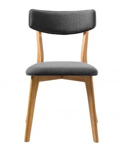 Mørteens Esszimmerstuhl Colson - Webstoff / Gummibaum massiv - Dunkelgrau / Eiche - 4er Set -Deutschland Stühle Verkaufs-Shop 1000284008 210813 16503100015 DETAILS P000000001000284008