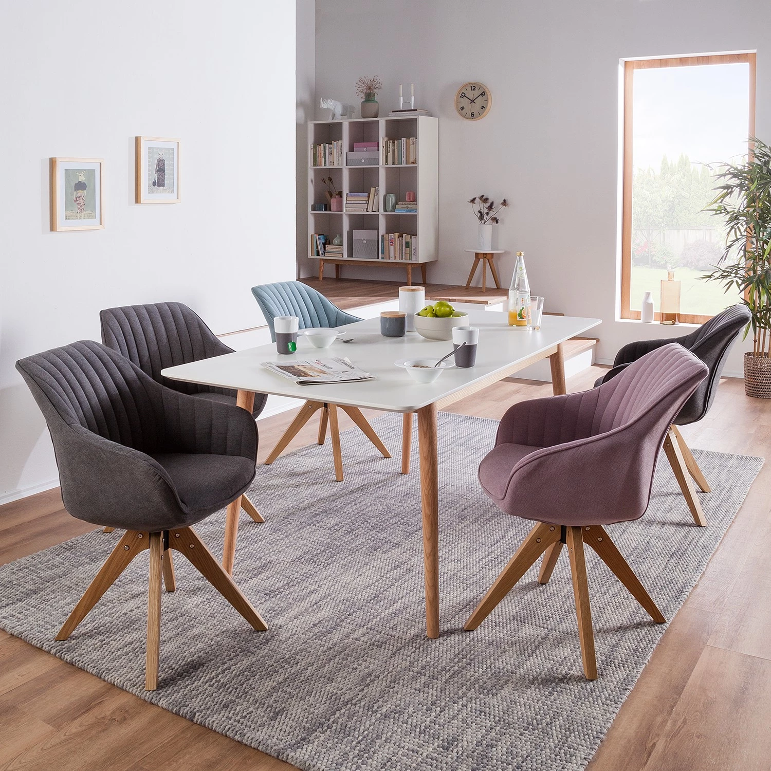 Mørteens Armlehnenstuhl Ermelo I - Hellblau - 2er Set 2 Mørteens Armlehnenstuhl Ermelo I - Hellblau - 2er Set – Bild 2