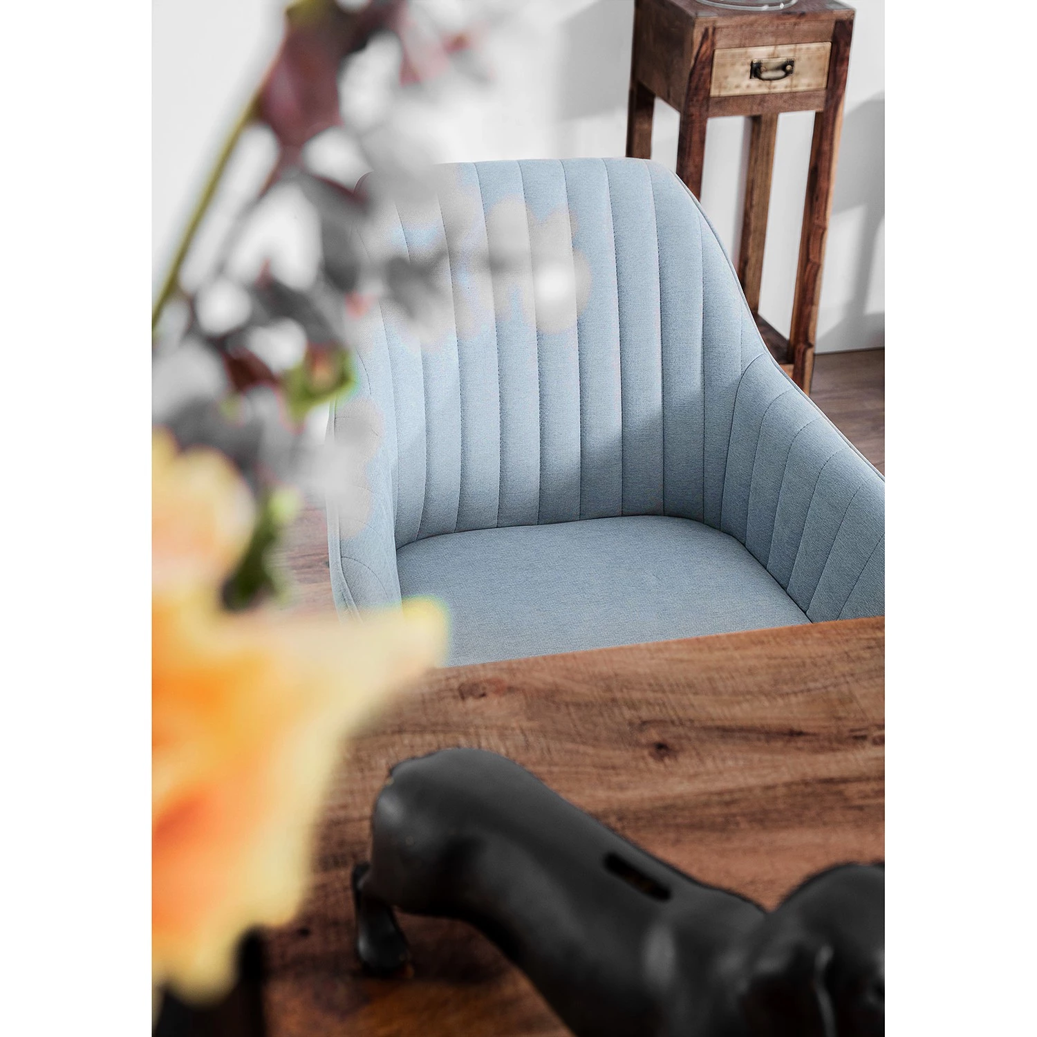 Mørteens Armlehnenstuhl Ermelo I - Hellblau - 2er Set 4 Mørteens Armlehnenstuhl Ermelo I - Hellblau - 2er Set – Bild 4