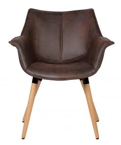 Ars manufacti Armlehnenstuhl Kantii I - Microfaser / Eiche massiv - Eiche - Vintage Dunkelbraun - 2er Set -Deutschland Stühle Verkaufs-Shop 1000284154 210819 08490400011 DETAILS P000000001000284154