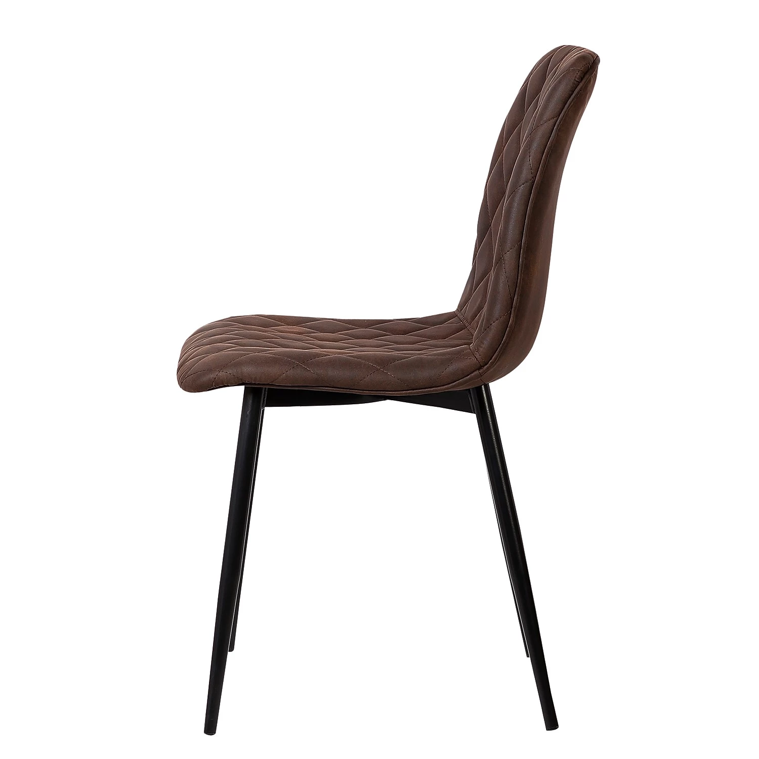 Ars manufacti Polsterstuhl Tervo - Microfaser / Stahl - Microfaser Colby: Vintage Dunkelbraun - 4er Set 4 Ars manufacti Polsterstuhl Tervo - Microfaser / Stahl - Microfaser Colby: Vintage Dunkelbraun - 4er Set – Bild 4