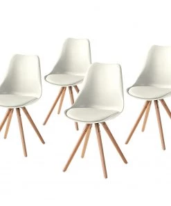 Mørteens Esszimmerstuhl Lindholm - Weiß - 4er Set