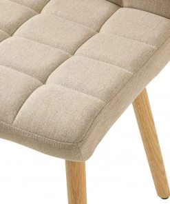 Mørteens Polsterstuhl Doskie II - Leinen / Eiche massiv - Beige - 4er Set -Deutschland Stühle Verkaufs-Shop 1000284203 210823 08535300212 DETAILS P000000001000284203