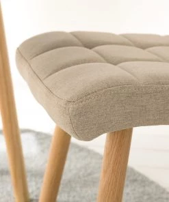 Mørteens Polsterstuhl Doskie II - Leinen / Eiche massiv - Beige - 4er Set -Deutschland Stühle Verkaufs-Shop 1000284203 210823 08535400220 DETAILS P000000001000284203