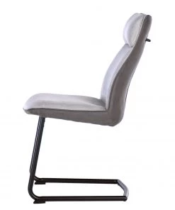 Fredriks Freischwinger Altoona (2er-Set) - Flachgewebe / Metall - Dunkelgrau & Hellgrau / Matt Schwarz -Deutschland Stühle Verkaufs-Shop 1000285150 220617 030 DETAILS P000000001000285150