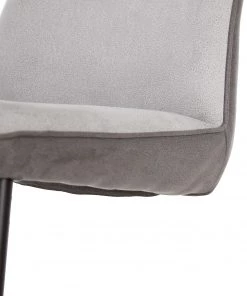 Fredriks Freischwinger Altoona (2er-Set) - Flachgewebe / Metall - Dunkelgrau & Hellgrau / Matt Schwarz -Deutschland Stühle Verkaufs-Shop 1000285150 220617 037 DETAILS P000000001000285150