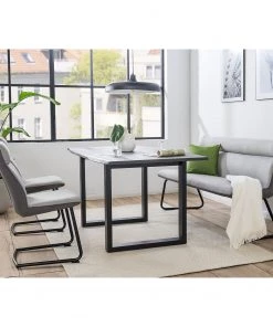 Fredriks Freischwinger Altoona (2er-Set) - Flachgewebe / Metall - Dunkelgrau & Hellgrau / Matt Schwarz -Deutschland Stühle Verkaufs-Shop 1000285150 220819 021 MOOD DETAILS P000000001000285150 mood