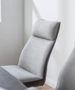 Fredriks Freischwinger Altoona (2er-Set) - Flachgewebe / Metall - Dunkelgrau & Hellgrau / Matt Schwarz -Deutschland Stühle Verkaufs-Shop 1000285150 220819 030 DETAILS P000000001000285150