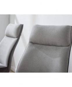 Fredriks Freischwinger Altoona (2er-Set) - Flachgewebe / Metall - Dunkelgrau & Hellgrau / Matt Schwarz -Deutschland Stühle Verkaufs-Shop 1000285150 220819 035 DETAILS P000000001000285150