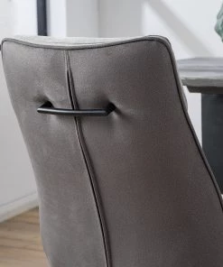 Fredriks Freischwinger Altoona (2er-Set) - Flachgewebe / Metall - Dunkelgrau & Hellgrau / Matt Schwarz -Deutschland Stühle Verkaufs-Shop 1000285150 220819 040 DETAILS P000000001000285150