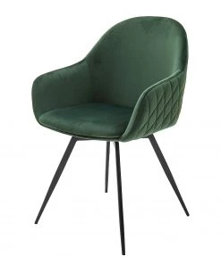 Ars manufacti Armlehnenstuhl Vander - Webstoff / Metall - Olivgrün