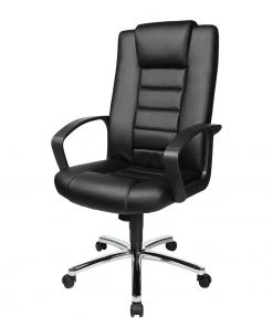 Topstar Chefsessel Comfort Point 10 - Kunstleder / Stahl - Schwarz / Chrom