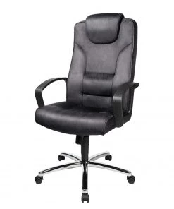 Topstar Chefsessel Comfort Point 50 - Microfaser / Stahl - Anthrazit / Chrom