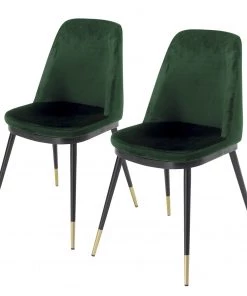 Jack & Alice Esszimmerstuhl Siama (2er-Set) - Dunkelgrün