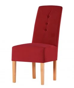 Red Living Polsterstuhl Burrel - Rot - Buche Hell