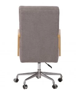 Mørteens Chefsessel Capel - Webstoff / Eiche massiv / Metall - Braungrau / Eiche Hell / Silber -Deutschland Stühle Verkaufs-Shop 1000288168 220610 045 DETAILS P000000001000288168