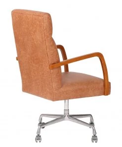 Mørteens Chefsessel Calder - Kunstleder / Walnuss massiv / Metall - Vintage Cognac / Walnuss / Silber -Deutschland Stühle Verkaufs-Shop 1000288192 220610 040 DETAILS P000000001000288192